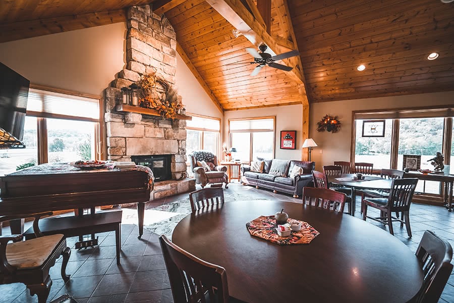 Kinderhook Lodge - Great Room with Fireplace